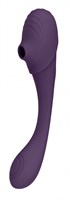 Фиолетовый двусторонний гибкий импульсно-волновой вибромассажер Mirai - 23,4 см. - фото 558910