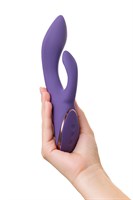 Фиолетовый вибратор-кролик Fingie с функцией Come-Hither - 21,6 см. - фото 1432163