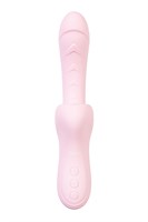 Розовый вибратор-кролик с ласкающим язычком Orali - 22 см. - фото 1432234