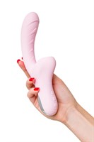 Розовый вибратор-кролик с ласкающим язычком Orali - 22 см. - фото 1432238