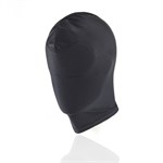 Черный текстильный шлем без прорезей для глаз - фото 1427892