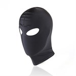 Черный текстильный шлем с прорезью для глаз - фото 1427899