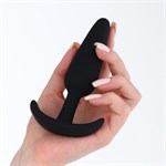 Черная силиконовая анальная пробка Soft-touch - 12,5 см. - фото 1425382