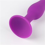 Фиолетовая коническая силиконовая анальная пробка Soft - 10,5 см. - фото 1425392