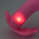 Нежно-розовый стимулятор с клиторальным отростком - 11,9 см. - фото 1425875