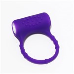 Фиолетовое эрекционное виброкольцо с пупырышками - фото 1425881