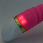 Розовый рельефный вибратор для точки G - 19 см. - фото 1425938