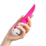 Ярко-розовый вибратор-язык Tongue Lick - 16,5 см. - фото 1425947
