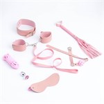 Эротический БДСМ-набор из 8 предметов в нежно-розовом цвете - фото 1425977