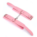 Стильные розовые наручники с мягкой подкладкой - фото 1425996
