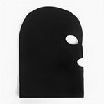 Черная эластичная маска БДСМ с прорезями для глаз и рта - фото 1424373