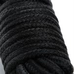 Черная мягкая веревка для бондажа - 5 метров - фото 1424124