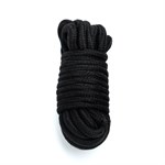 Черная мягкая веревка для бондажа - 5 метров - фото 1424120