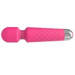 Розовый wand-вибратор с подвижной головкой - 20,4 см. - фото 1424034