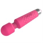 Розовый wand-вибратор с подвижной головкой - 20,4 см. - фото 1424036