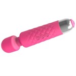 Розовый wand-вибратор с подвижной головкой - 20,4 см. - фото 1424037