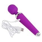 Фиолетовый wand-вибратор - 20 см. - фото 1424043