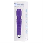 Фиолетовый wand-вибратор с подвижной головкой - 20,4 см. - фото 1424059