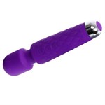 Фиолетовый wand-вибратор с подвижной головкой - 20,4 см. - фото 1424052