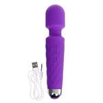 Фиолетовый wand-вибратор с подвижной головкой - 20,4 см. - фото 1424054