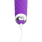 Фиолетовый wand-вибратор с подвижной головкой - 20,4 см. - фото 1424055