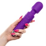 Фиолетовый wand-вибратор с подвижной головкой - 20,4 см. - фото 1424057
