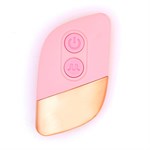 Розовый клиторальный вибромассажер с пультом ДУ - фото 1426383