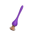 Фиолетовый вибромассажер Nipple Vibrator - 14,5 см. - фото 1435762