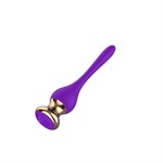 Фиолетовый вибромассажер Nipple Vibrator - 14,5 см. - фото 1435765