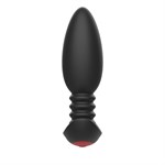 Черная анальная вибропробка Anal Vibrator с пультом ДУ - 13,5 см. - фото 1435776