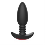 Черная анальная вибропробка Anal Vibrator с пультом ДУ - 13,5 см. - фото 1435779