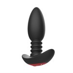 Черная анальная вибропробка Anal Vibrator с пультом ДУ - 13,5 см. - фото 1435783