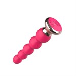 Розовый вибратор-ёлочка Mini Vibrator с пультом ДУ - 19 см. - фото 1435794