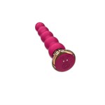 Розовый вибратор-ёлочка Mini Vibrator с пультом ДУ - 19 см. - фото 1435795