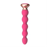 Розовый вибратор-ёлочка Mini Vibrator с пультом ДУ - 19 см. - фото 1435798