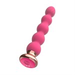 Розовый вибратор-ёлочка Mini Vibrator с пультом ДУ - 19 см. 358207 - фото 625504