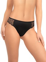 Трусики-бразилиана из кружева и микрофибры 358342