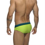 Мужские плавки с контрастным поясом и полосами с одной стороны 364215