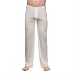 Белые полупрозрачные мужские брюки - фото 1429280