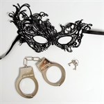 Эротический набор «Сладкое повиновение»: наручники и маска - фото 1425461