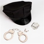 Эротический набор «Секс-полиция»: шапка, наручники, значок - фото 1425468