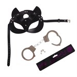 Эротический набор «Твоя кошечка»: маска и наручники - фото 1425476