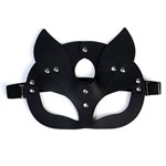 Оригинальная черная маска «Кошка» с ушками - фото 1429293