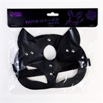Оригинальная черная маска «Кошка» с ушками - фото 1429297