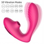 Розовый вибромассажер Clitoral Sucking Vibrator OG для стимуляции клитора и точки G 366440 - фото 46420