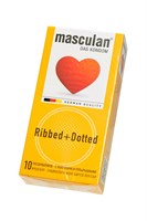 Презервативы с колечками и пупырышками Masculan Ribbed+Dotted - 10 шт. - фото 1424654