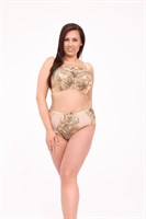 Оригинальные трусики-слипы из сетки с принтом 366699