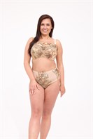 Оригинальные трусики-слипы из сетки с принтом 366699