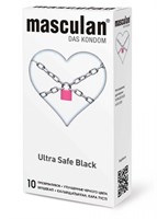 Ультрапрочные презервативы Masculan Ultra Safe Black - 10 шт. - фото 1424663