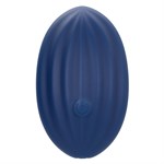 Синий вибромассажер Cashmere Velvet Curve - фото 1428480